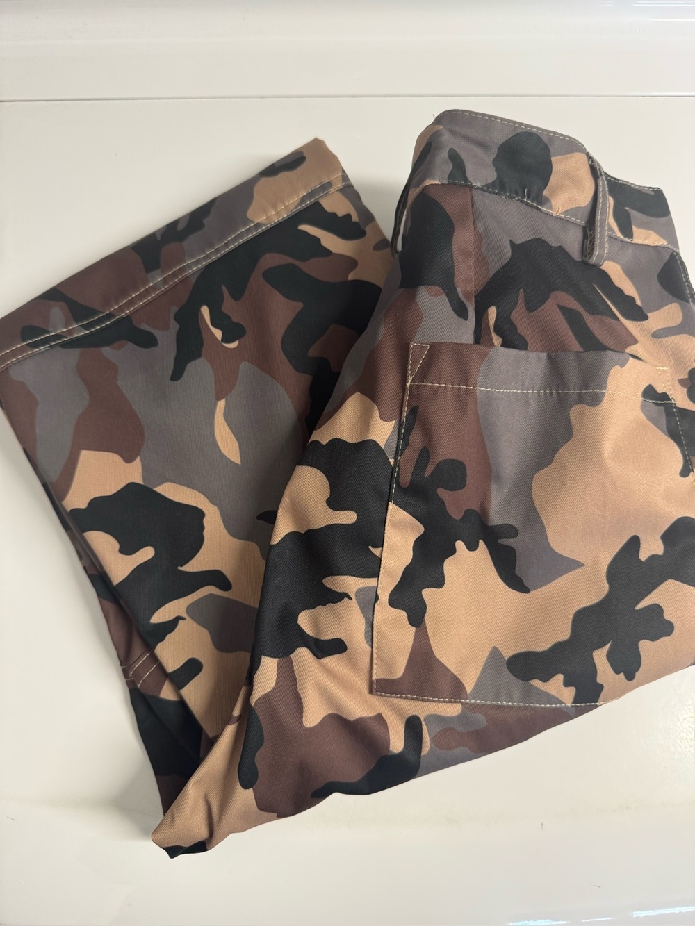Brown, Tan & Black Camouflage Cargo Pants